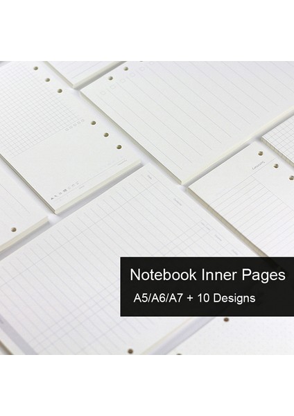 Yarı Saydam Kapak Stili A5 45 Sayfa A5 A6A7 Spiral Defter Yedek Iç Sayfa Haftalık Aylık Yapılacaklar Satır Nokta Izgara Iç Kağıt Ofis Malzemeleri (Yurt Dışından)