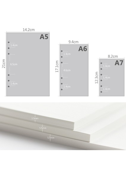 Yarı Saydam Kapak Stili A5 45 Sayfa A5 A6A7 Spiral Defter Yedek Iç Sayfa Haftalık Aylık Yapılacaklar Satır Nokta Izgara Iç Kağıt Ofis Malzemeleri (Yurt Dışından)