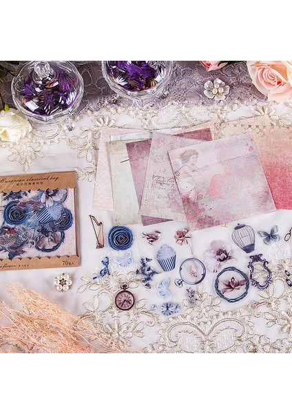 D Stili Kağıt Pet Veya Kağıt Yapışkan Etiketli Dıy Günlük Vintage Kırtasiye Scrapbooking - Dimeets Euro Retro Serisi (Yurt Dışından) fırsatları