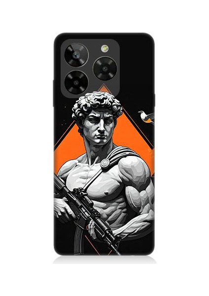 General Mobile Era 50 Uyumlu Savaşçı Heykel Desenli Silikon Kılıf