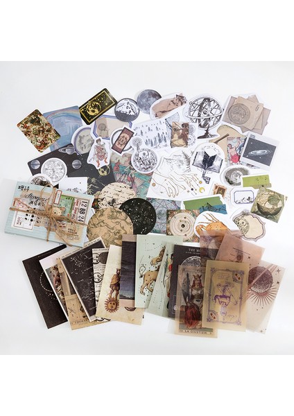 H Tarzı Journamm Kutulu Vintage Çıkartmalar Scrapbooking Junk Journal Okul Malzemeleri Yaratıcı Kırtasiye Dıy Deko Çıkartmaları (Yurt Dışından)