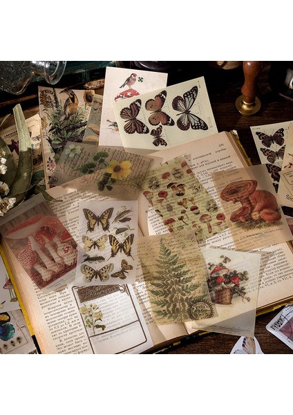 H Tarzı Journamm Kutulu Vintage Çıkartmalar Scrapbooking Junk Journal Okul Malzemeleri Yaratıcı Kırtasiye Dıy Deko Çıkartmaları (Yurt Dışından) indirimleri