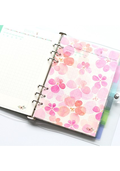 Sert Kapak Stili A7 Renkli Defter Indeks Sayfası Mat Kapak Spiral Günlük Planlayıcı Kağıt Not Defteri Kategori Sayfaları Kırtasiye (Yurt Dışından) indirimleri