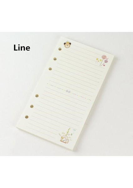 Çizgi Stili A6 45 Sayfa Kawaii A5 A6 Düz Sayfa Defter Kağıdı Yenileme Spiral Cilt Içindekiler Iç Sayfalar Aylık Haftalık Günlük Planlayıcı Ajandası (Yurt Dışından)