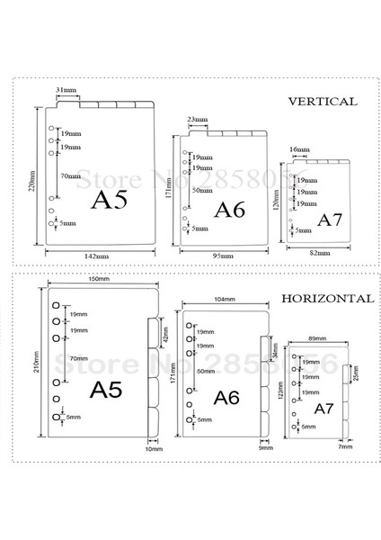 Kedi Stili A4 11 Delik Planner Günlük Ayırıcıları Üst Sekme A5 A6 A7 B5 A4, Siyah Kraft Beyaz Indeks Ayırıcı Kağıt Dashboard (Yurt Dışından)