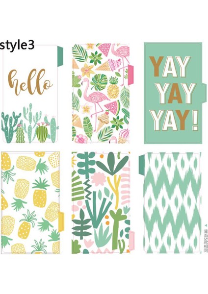 Stil3 Stili A6 A5 A6 Sevimli 6 Delikli Defter Ayraçları 5 Yaprak Kağıt Endeksi Çözgü Defter Planlayıcı Defter Malzemeleri, Şeker Defter Kağıdı Ayraç Aksesuarları (Yurt Dışından)