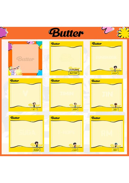 Suga Stili Kpop Butter Bangtan Boys Kağıt Not Defteri Paketi Yapışkan Notlar Sevimli Koreli Grup Ofis Malzemeleri (Yurt Dışından) fiyatları