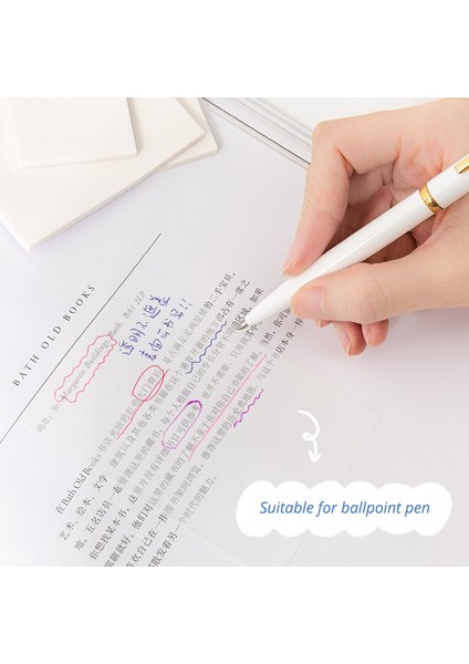 4cm Set Stili 50 Yaprak Kawaii Ins Tarzı Serisi Şeffaf Yapışkan Not Basit Süper Yapışkan Yazı Memo Pad Dekorasyon Okul Ofis Malzemeleri (Yurt Dışından)