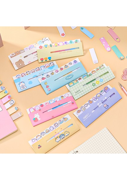 No.5 Tarzı Sevimli Memo Pad Ayraç Çilek Tavşanlı Notlar Yapışkan Indeksli Defter Okul Malzemeleri Kağıt Etiketler (Yurt Dışından) fırsatları