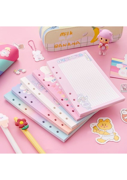 50 Adet-04 Tarzı 45 Sayfa A6 Defter Kağıdı Yenileme 6 Delikli Spiral Ciltli Sevimli Tavşan Ayı Içindekiler Günlük Aylık Haftalık Ajanda (Yurt Dışından) fiyatları