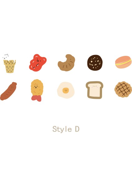 D Stili Bay Kağıt Kawaii Hayvanlı Mini Kaplı Kağıt Sticker Deko Çanta Minimalist Oyuncaklar Not Alma Puanları Bagaj Sanatsal Tarz Hatırlatıcı (Yurt Dışından)