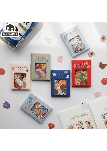 D Stili Bay Kağıt Kawaii Hayvanlı Mini Kaplı Kağıt Sticker Deko Çanta Minimalist Oyuncaklar Not Alma Puanları Bagaj Sanatsal Tarz Hatırlatıcı (Yurt Dışından) fiyatları