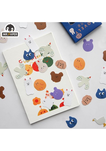 D Stili Bay Kağıt Kawaii Hayvanlı Mini Kaplı Kağıt Sticker Deko Çanta Minimalist Oyuncaklar Not Alma Puanları Bagaj Sanatsal Tarz Hatırlatıcı (Yurt Dışından) modelleri