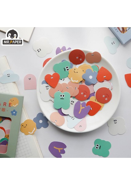 D Stili Bay Kağıt Kawaii Hayvanlı Mini Kaplı Kağıt Sticker Deko Çanta Minimalist Oyuncaklar Not Alma Puanları Bagaj Sanatsal Tarz Hatırlatıcı (Yurt Dışından) indirimleri
