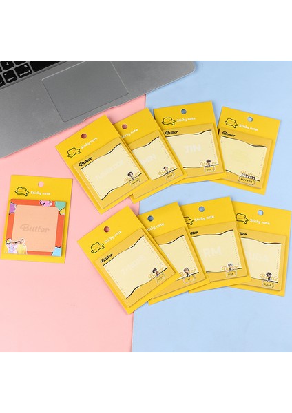 Suga Stili Kpop Butter Bangtan Boys Kağıt Not Defteri Paketi Yapışkan Notlar Sevimli Koreli Grup Ofis Malzemeleri (Yurt Dışından) modelleri