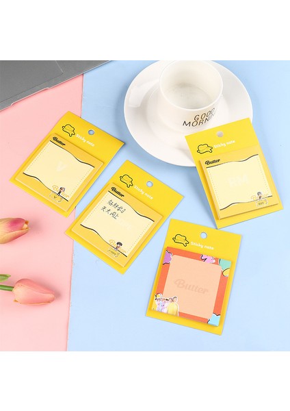 Suga Stili Kpop Butter Bangtan Boys Kağıt Not Defteri Paketi Yapışkan Notlar Sevimli Koreli Grup Ofis Malzemeleri (Yurt Dışından) fırsatları