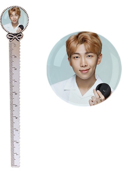 No.7 Tarzı 10 cm Metal Cetvel Sanat Çizim Malzemeleri Army Bomb Kpop Boys - V Jung Kook Jımın Rm Suga Jın J Hope - K-Pop Albümü Love Yourself (Yurt Dışından)