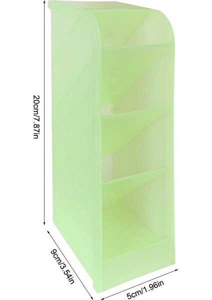 M 5X20CM Yeşil A Stili Makyaj Organizer Kalemlik Kozmetik Kutusu Masaüstü Organizer - Okul Ofis Kawaii Kırtasiye (Yurt Dışından)