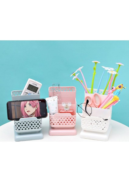 Pk Stili Yeni Yaratıcı Hasır Plastik Kalemlik Çok Fonksiyonlu Oyuk Masaüstü Ofis Kırtasiye Kovası Kalem Kutusu Evrensel (Yurt Dışından) modelleri