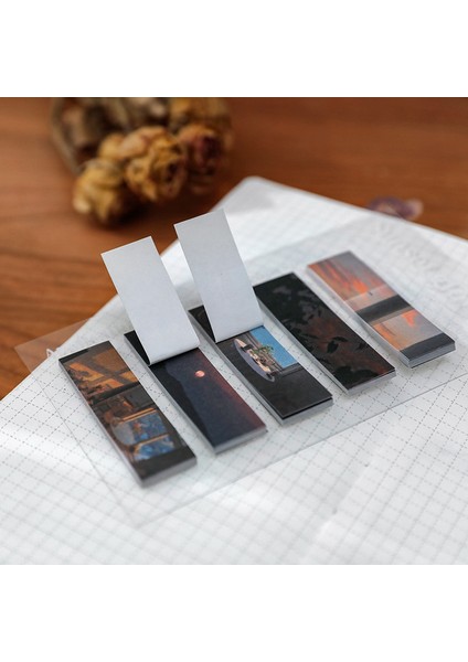 E Stili Yapışkan Notlar Stickerlar Sevimli Nostalji Bulut Şehir Defteri Notları Yapışkanlık Ayraç Işaretleyici Papel Kore Kırtasiye (Yurt Dışından) modelleri
