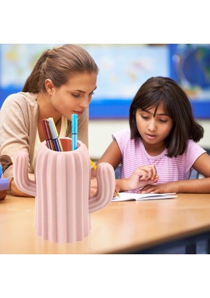 Beyaz Stil Sevimli Kaktüs Şekilli Kalemlik Masaüstü Masa Düzenleyici Çok Fonksiyonlu Depolama Kutusu Kalem Kabı Okul Ofis Kırtasiye Malzemeleri (Yurt Dışından) fırsatları