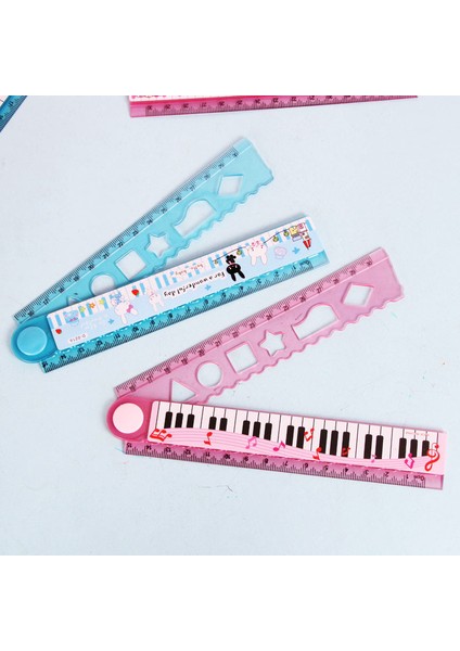 01 Rastgele Renk Stili 30CM Yeni Sevimli Kawaii Çalışma Zamanı Renkli Katlanabilir Cetvel Çok Fonksiyonlu Kendin Yap Çizim Cetveli Öğrenciler Okul Kırtasiye Piyano Cetveli (Yurt Dışından) fiyatları