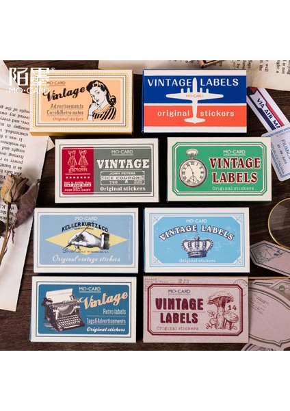 C Stili Junk Journal Deko Ofis Okul Malzemeleri Yaratıcı Kırtasiye Not Kağıtları Için Vintage Memo Kutulu Etiketler (Yurt Dışından) modelleri