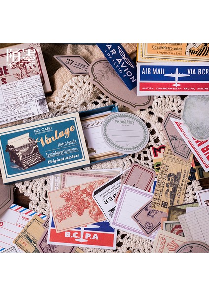 C Stili Junk Journal Deko Ofis Okul Malzemeleri Yaratıcı Kırtasiye Not Kağıtları Için Vintage Memo Kutulu Etiketler (Yurt Dışından) indirimleri