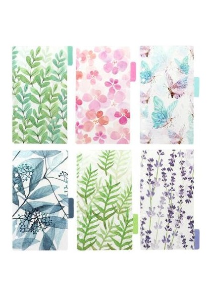Dizin Sayfaları 6pcs Stili A5 45 Sayfa Kawaii A5 A6 Düz Sayfa Defter Kağıdı Yenileme Spiral Cilt Içindekiler Iç Sayfalar Aylık Haftalık Günlük Planlayıcı Ajandası (Yurt Dışından)