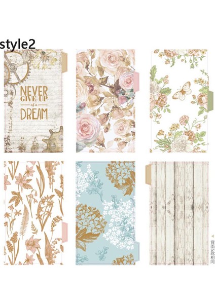 Stil2 Stili A6 A5 A6 Sevimli 6 Delikli Defter Ayraçları 5 Yaprak Kağıt Endeksi Çözgü Defter Planlayıcı Defter Malzemeleri, Şeker Defter Kağıdı Ayraç Aksesuarları (Yurt Dışından)