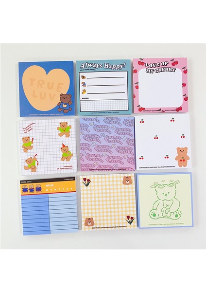 1 Adet 50 Yaprak F Stili 50 Adet Sevimli Ayı Sticker Notları Gevşek Yaprak Süsleme Memo Pad Planlayıcı Yapılacaklar Listesi Okul Ofis Kağıt Not Defteri Kırtasiye (Yurt Dışından)