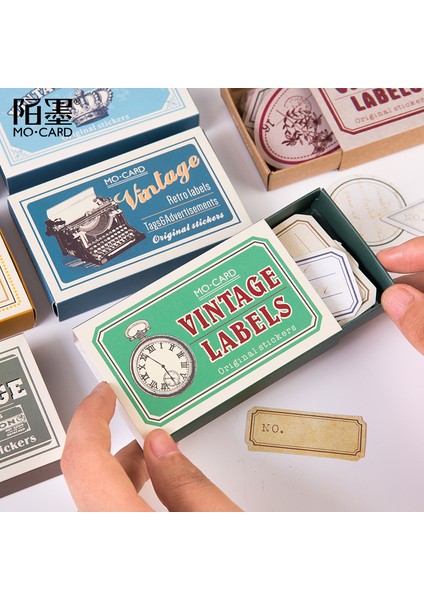 B Tarzı Junk Journal Deko Ofis Okul Malzemeleri Yaratıcı Kırtasiye Not Kağıtları Için Vintage Memo Kutulu Etiketler (Yurt Dışından) fiyatları