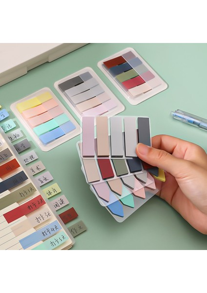 D Stili Mengta Morandi Macaron Yapışkan Notlar Memo Pad Günlük Kırtasiye Pulları Scrapbook Dekoratif Retro Indeks N Defa Yapışkanlı (Yurt Dışından)