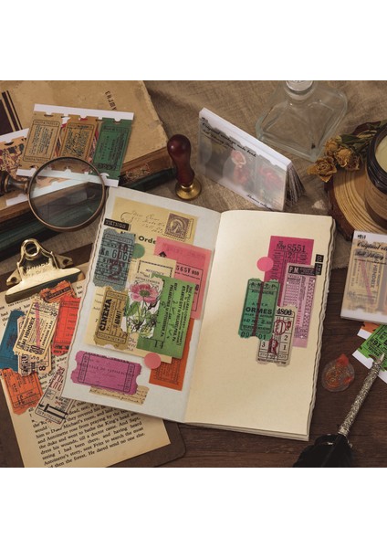 E Stili Dimeets Bill Pavilion Serisi Not Defteri Dekoratif El Sanatları Arka Plan Kağıdı Dıy Scrapbooking Günlüğü Albüm Günlük Etiketleri (Yurt Dışından) indirimleri