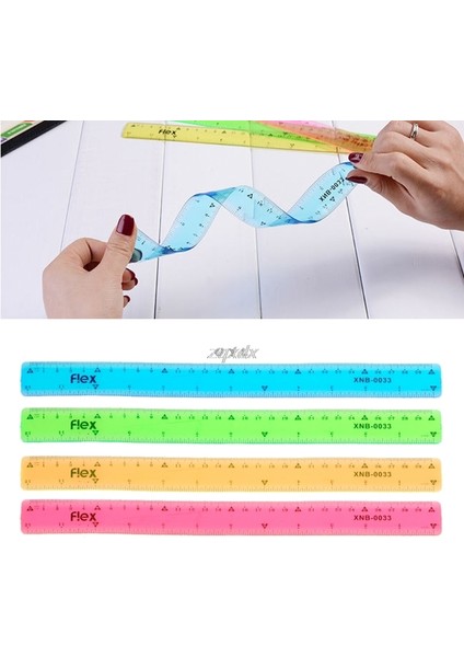 Yumuşak Cetvel Çok Renkli Öğrenci Esnek Cetvel Ölçü Bandı 15CM 20CM 30CM68 Düz Cetvel Ofis Okul Malzemeleri (Yurt Dışından)