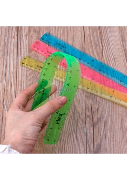 Yumuşak Cetvel Çok Renkli Öğrenci Esnek Cetvel Ölçü Bandı 15CM 20CM 30CM68 Düz Cetvel Ofis Okul Malzemeleri (Yurt Dışından)