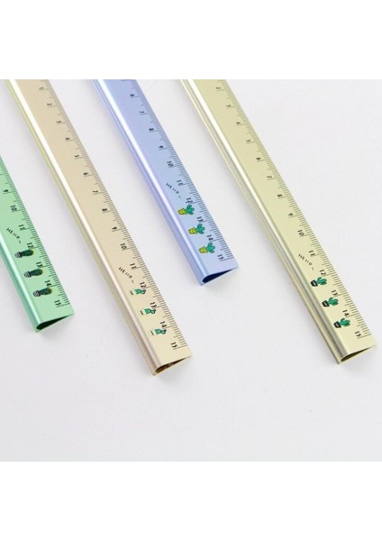 Rastgele Tasarım Stili Cep Kaktüs Trigon Alüminyum Cetvel Metal Cetvel Ölçüm Doğru Cetvel Aracı Promosyon Hediye Kırtasiye (Yurt Dışından)