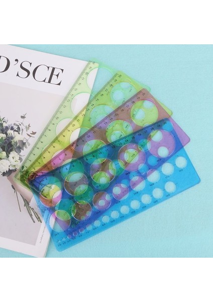 Öğrenci Için 1 Adet Plastik Daireler Geometrik Şablon Cetvel Çizim Aracı Kırtasiye (Yurt Dışından) fiyatları