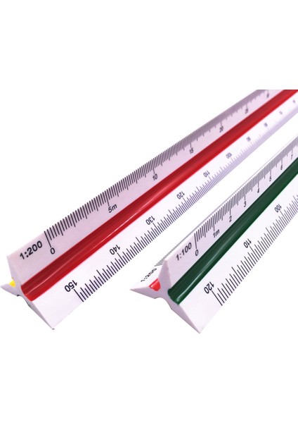 1 Adet Tarzı Üç Ölçekli Hassas Cetvel Çok Fonksiyonlu Ayak Tasarımı Çizim Çizim Ölçüm Aracı 30CM (Yurt Dışından)