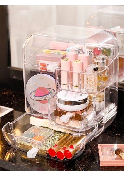 Küçük Kutu Stili Büyük Kapasiteli Kalem Saklama Kutusu Makyaj Organizatör Kutu Masaüstü Malzemeler Saklama Kutusu Kırtasiye Kutusu Okul (Yurt Dışından) fırsatları