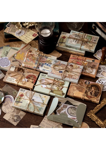Bir Stil Journamm Kutulu Vintage Çıkartmalar Scrapbooking Junk Journal Okul Malzemeleri Yaratıcı Kırtasiye Dıy Deko Çıkartmaları (Yurt Dışından) fiyatları