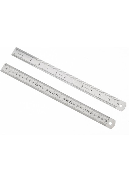 1 Adet 30CM Tarzı Mcmcmcm Çift Taraflı Ölçek Paslanmaz Çelik Düz Cetvel Ölçüm Aracı Okul Ofis Malzemeleri Öğrenciler Için (Yurt Dışından)