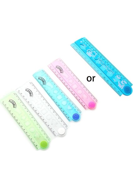 30 cm Kore Esnek Katlanabilir Cetvel Çok Fonksiyonlu Plastik Çizim Cetveli - Ofis Okul Kırtasiye Öğrenciler Çocuklar Hediye (Yurt Dışından)