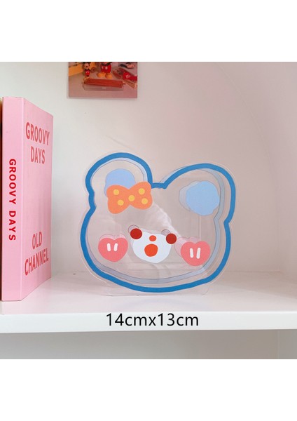 Ruan Meng Xiao Xiong Tarzı Yisuremia Yeni Sevimli Ayı Tavşan Çilek Akrilik Kalemlik Çok Fonksiyonlu Masa Düzenleyici Depolama Kutusu Okul Kırtasiye (Yurt Dışından)