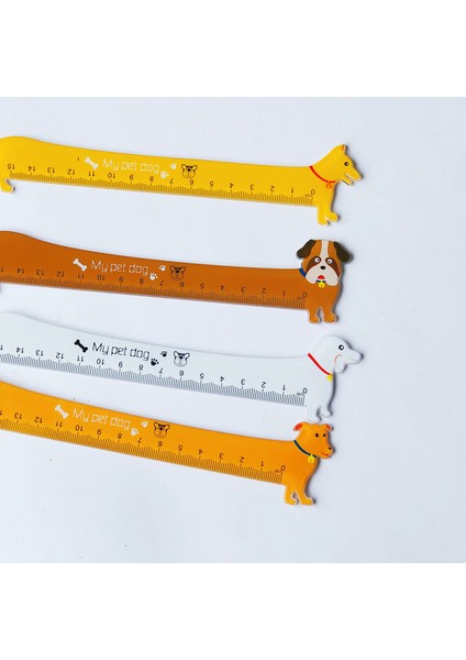 1 Adet Sevimli Köpek 15CM Plastik Düz Cetvel Ölçü Çizim Okul Kırtasiye (Yurt Dışından)