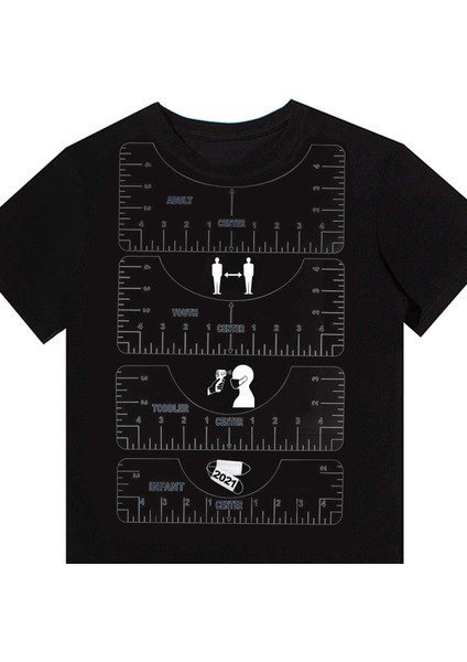 Beyaz Stil 4 Adet T-Shirt Hizalama Cetveli T-Shirt Tasarımını Yönlendirmek Için Moda Cetveli Boyut Tablosu Dıy Çizim Şablonu El Sanatları Aracı Taslak (Yurt Dışından)