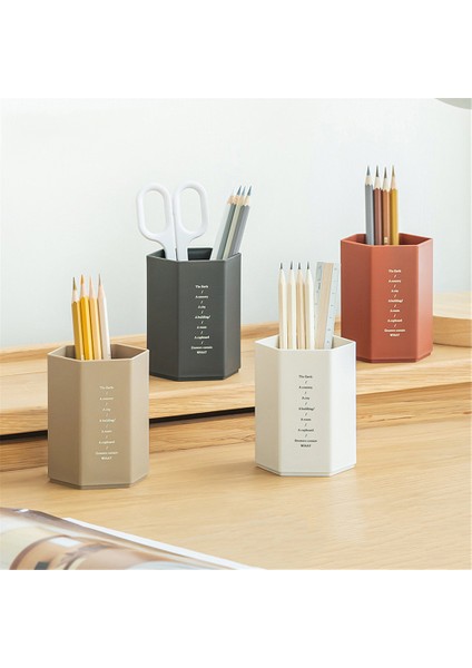 Kırmızı Stil Yaratıcı Altıgen Tasarım Kalemlik Büyük Kapasiteli Kalem Kalemlik Fırça Depolama Kutusu Plastik Kırtasiye Masaüstü Düzenleyici (Yurt Dışından) fiyatları