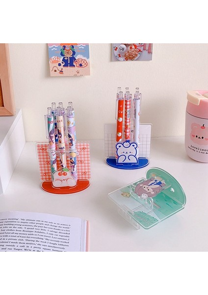 3pcs-Dosya Klipleri Stili 2021 Sevimli Akrilik Kalemlik Yeni Yaratıcı Sevimli Ayı Kalem Kutusu Ofis Kırtasiye Depolama Rafı Masaüstü Düzenleyici (Yurt Dışından) fiyatları