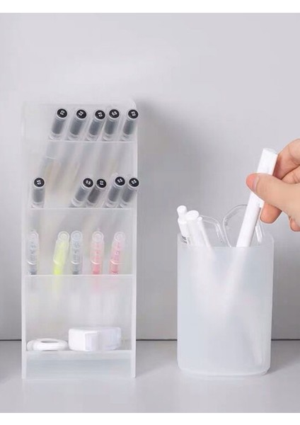 5X20CM B Sarı Stil Kalem Depolama Fırça Standı Masa Kalemtıraşı Tutucu Okul Malzemeleri Sevimli Kırtasiye ve Ofis Makyaj Saklama Kutusu (Yurt Dışından) indirimleri