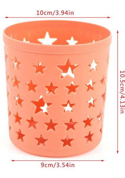 9X10.5CM Tarzı Yaratıcı Hul Stars Kalem Kalem Pot Tutucu Fırça Depolama Kabı Masa Organizatörü Plastik Kırtasiye Kalem Tutucu Ofis Malzemeleri (Yurt Dışından)